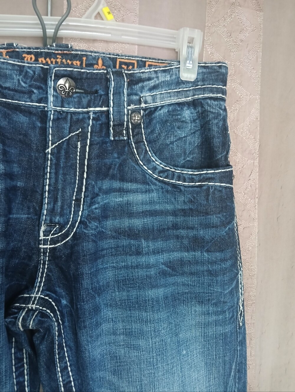 💎 Rock Revival Men's Lionel Blue Jeans Boot Cut Jeans - Picture 8 of 11